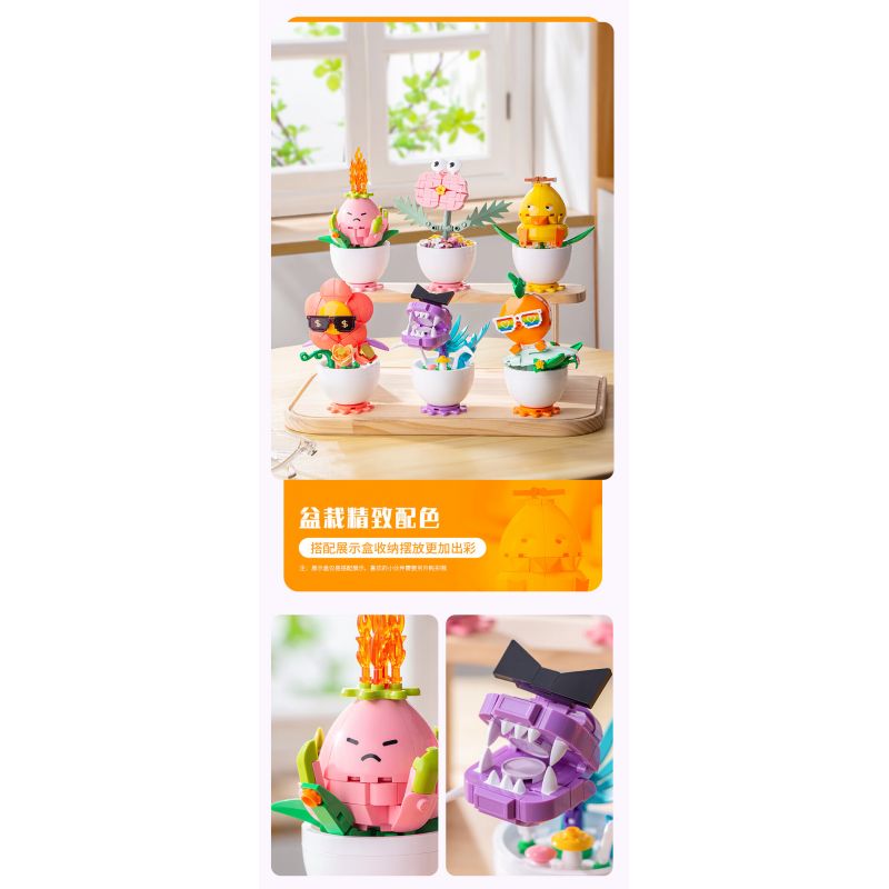 PLEYERID M38-P8029 P8029 8029 M38P8029 38-P8029 YÊU TINH VUI NHỘN 2.0 6 MẪU bộ đồ chơi xếp lắp ráp ghép mô hình FUNNY FAIRY PLANT