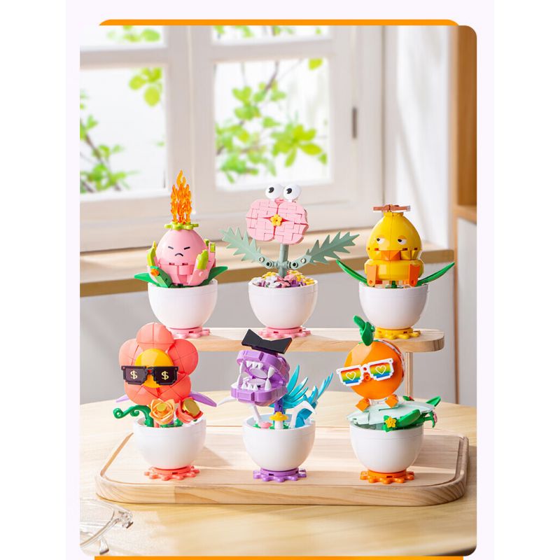 PLEYERID M38-P8029 P8029 8029 M38P8029 38-P8029 YÊU TINH VUI NHỘN 2.0 6 MẪU bộ đồ chơi xếp lắp ráp ghép mô hình FUNNY FAIRY PLANT