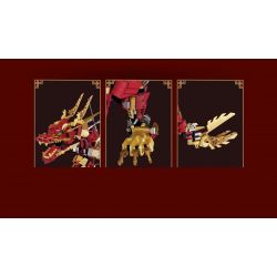 KOZOSHA P2109 2109 NGÀNH CÔNG NGHIỆP CỐT LÕI RỒNG DU HÀNH THẾ GIỚI ĐỎ CƠ KHÍ bộ đồ chơi xếp lắp ráp ghép mô hình 1596 khối