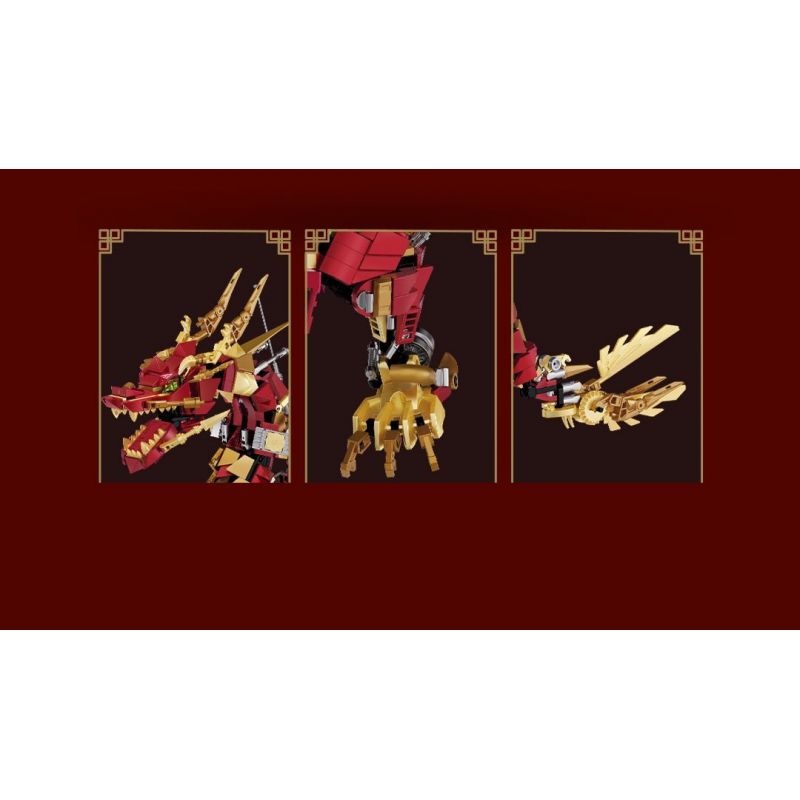 KOZOSHA P2109 2109 NGÀNH CÔNG NGHIỆP CỐT LÕI RỒNG DU HÀNH THẾ GIỚI ĐỎ CƠ KHÍ bộ đồ chơi xếp lắp ráp ghép mô hình 1596 khối