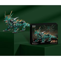 KOZOSHA P2110 2110 NGÀNH LÕI CỨNG RỒNG DU HÀNH THẾ GIỚI XANH CƠ KHÍ bộ đồ chơi xếp lắp ráp ghép mô hình 2951 khối