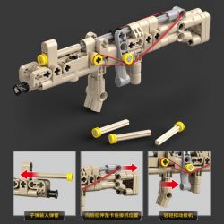 KOZOSHA 2213 CÔNG NGHỆ CƠ KHÍ SÁNG TẠO SÚNG 4 LOẠI CARBINE MA1 TRƯỜNG TẤN AK-47 KAR98K SCAR bộ đồ chơi xếp lắp ráp ghép mô hình 808 khối