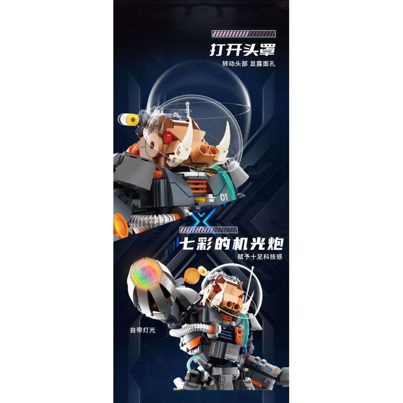 KAIDO KD99013 99013 CÔNG NGHIỆP NẶNG VÀ CON THÚ NĂNG LƯỢNG CAO bộ đồ chơi xếp lắp ráp ghép mô hình CYBERPUNK 665 khối