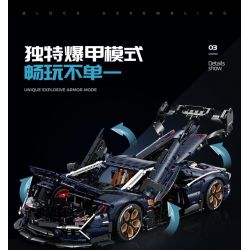 GULY 10624 LERU 10724 SIÊU XE NGÔI SAO RAMBO 1:8 tỷ lệ 1:8 bộ đồ chơi xếp lắp ráp ghép mô hình Technic AVENTTAOR Kỹ Thuật Công Nghệ Cao Mô Hình Phương Tiện 4106 khối