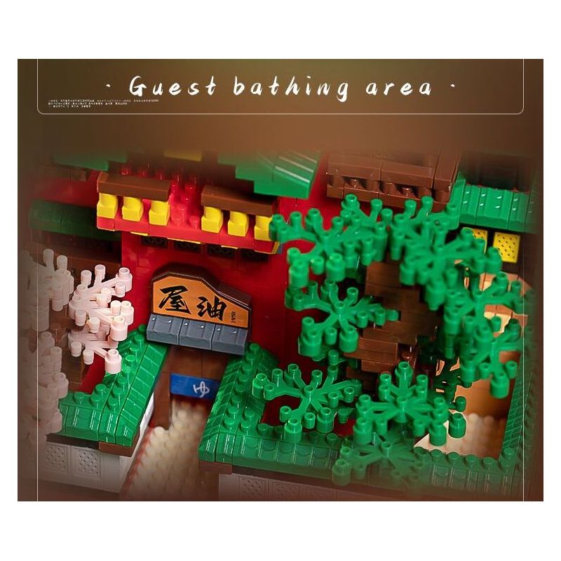 HIGH BOUNDARY DMC002 KHU NGHỈ DƯỠNG SUỐI NƯỚC NÓNG YUBABA bộ đồ chơi xếp lắp ráp ghép mô hình Movie & Game Phim Và Trò Chơi 4208 khối