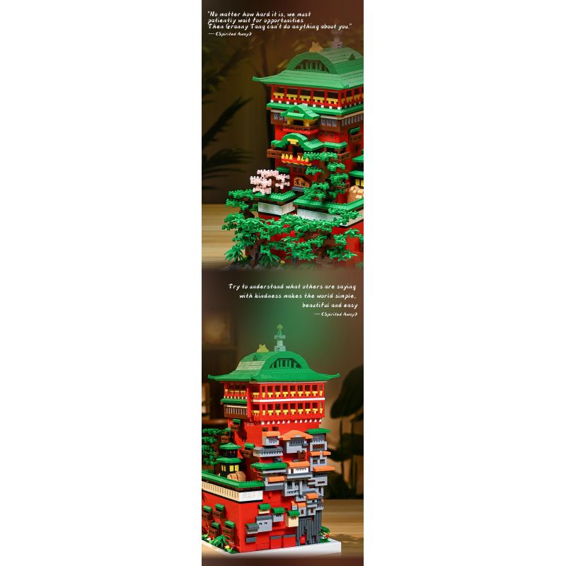 HIGH BOUNDARY DMC002 KHU NGHỈ DƯỠNG SUỐI NƯỚC NÓNG YUBABA bộ đồ chơi xếp lắp ráp ghép mô hình Movie & Game Phim Và Trò Chơi 4208 khối