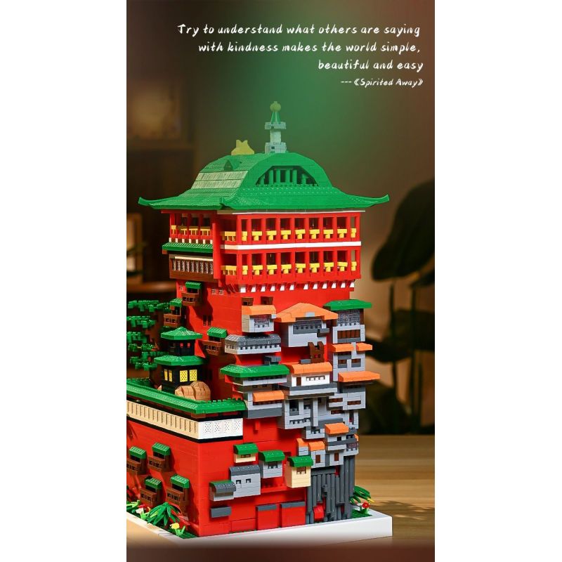 HIGH BOUNDARY DMC002 KHU NGHỈ DƯỠNG SUỐI NƯỚC NÓNG YUBABA bộ đồ chơi xếp lắp ráp ghép mô hình Movie & Game Phim Và Trò Chơi 4208 khối