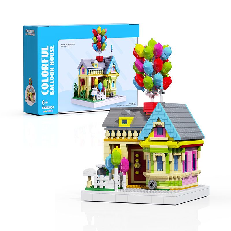 JIE GAO DMD001 non Lego NHÀ BÓNG BAY bộ đồ chơi xếp lắp ráp ghép mô hình Movie & Game BALLOON HOUSE Phim Và Trò Chơi 1249 khối