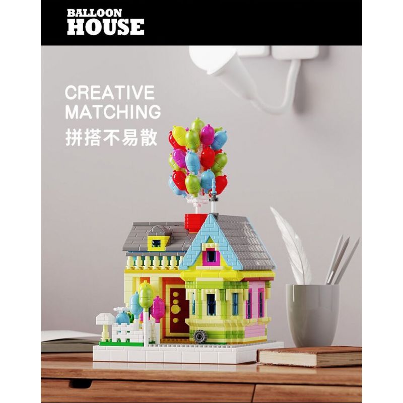 HIGH BOUNDARY DMD001 NHÀ BÓNG BAY bộ đồ chơi xếp lắp ráp ghép mô hình Movie & Game BALLOON HOUSE Phim Và Trò Chơi 1249 khối