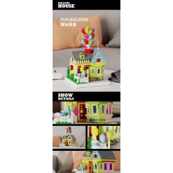 HIGH BOUNDARY DMD001 NHÀ BÓNG BAY bộ đồ chơi xếp lắp ráp ghép mô hình Movie & Game BALLOON HOUSE Phim Và Trò Chơi 1249 khối