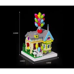 HIGH BOUNDARY DMD001 NHÀ BÓNG BAY bộ đồ chơi xếp lắp ráp ghép mô hình Movie & Game BALLOON HOUSE Phim Và Trò Chơi 1249 khối