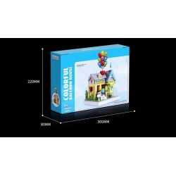 HIGH BOUNDARY DMD001 NHÀ BÓNG BAY bộ đồ chơi xếp lắp ráp ghép mô hình Movie & Game BALLOON HOUSE Phim Và Trò Chơi 1249 khối