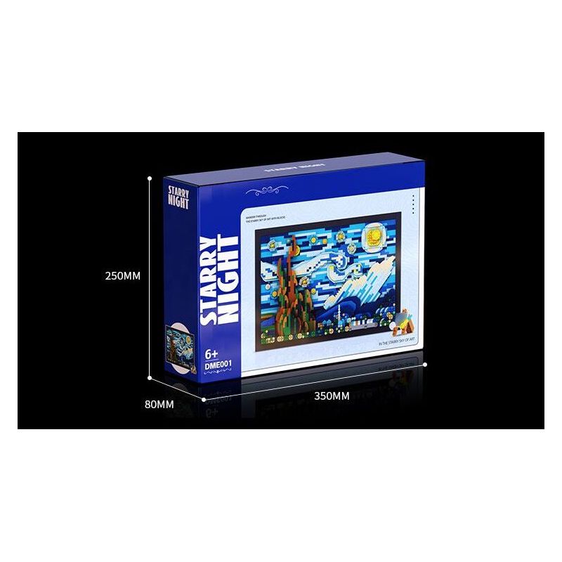 HIGH BOUNDARY DME001 BỨC TRANH NỔI TIẾNG ĐÊM ĐẦY SAO CỦA SƯ PHỤ bộ đồ chơi xếp lắp ráp ghép mô hình Movie & Game STARRY NIGHT Phim Và Trò Chơi 1731 khối