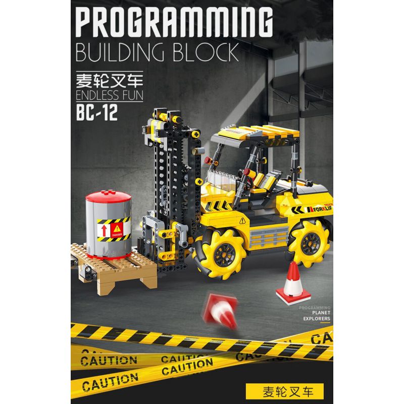 SHOW OFF CONTROL BC-12 LẬP TRÌNH XE NÂNG MAILUN bộ đồ chơi xếp lắp ráp ghép mô hình Technic Kỹ Thuật Công Nghệ Cao Mô Hình Phương Tiện 736 khối