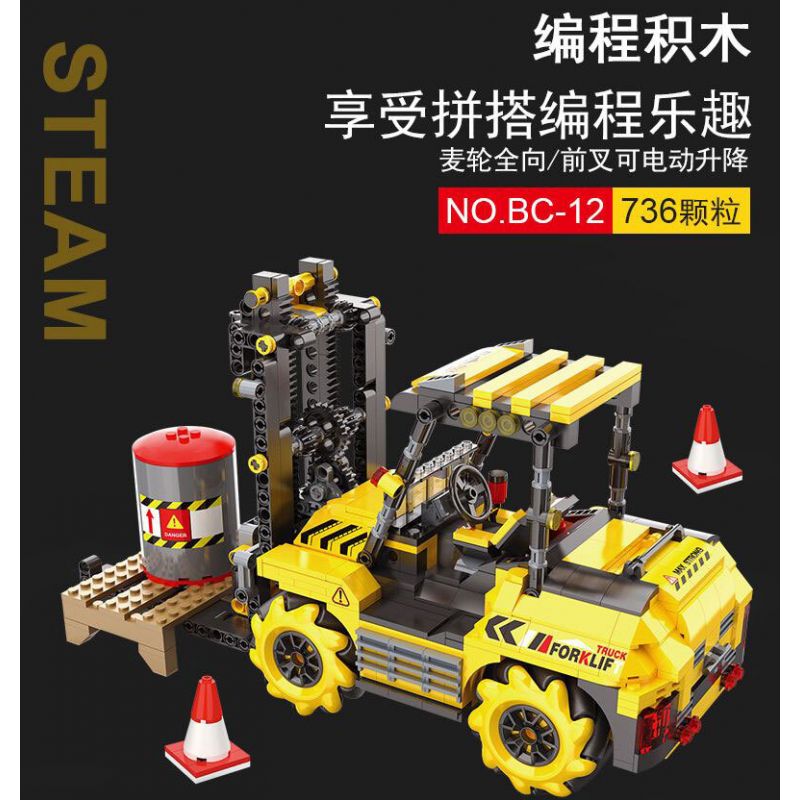 SHOW OFF CONTROL BC-12 LẬP TRÌNH XE NÂNG MAILUN bộ đồ chơi xếp lắp ráp ghép mô hình Technic Kỹ Thuật Công Nghệ Cao Mô Hình Phương Tiện 736 khối