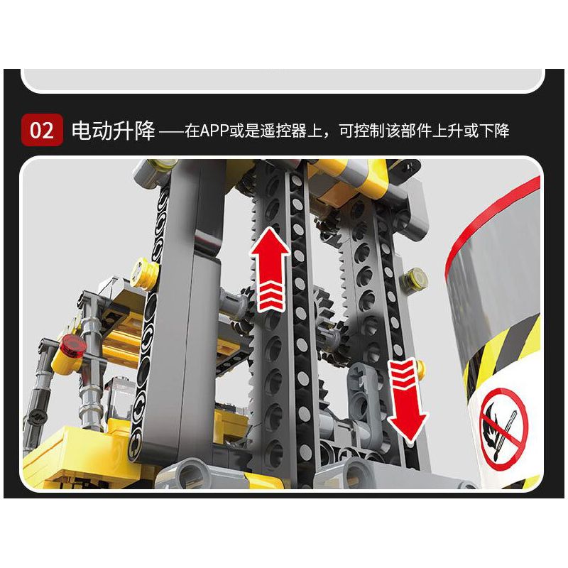 SHOW OFF CONTROL BC-12 LẬP TRÌNH XE NÂNG MAILUN bộ đồ chơi xếp lắp ráp ghép mô hình Technic Kỹ Thuật Công Nghệ Cao Mô Hình Phương Tiện 736 khối