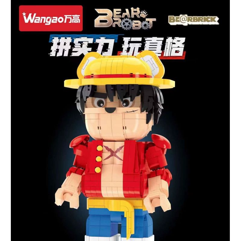 WANGAO 188023 GẤU CƠ KHÍ LUFFY 400% bộ đồ chơi xếp lắp ráp ghép mô hình