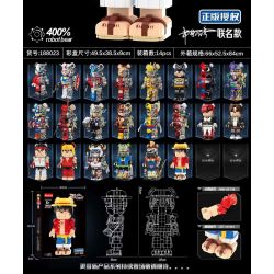 WANGAO 188023 GẤU CƠ KHÍ LUFFY 400% bộ đồ chơi xếp lắp ráp ghép mô hình