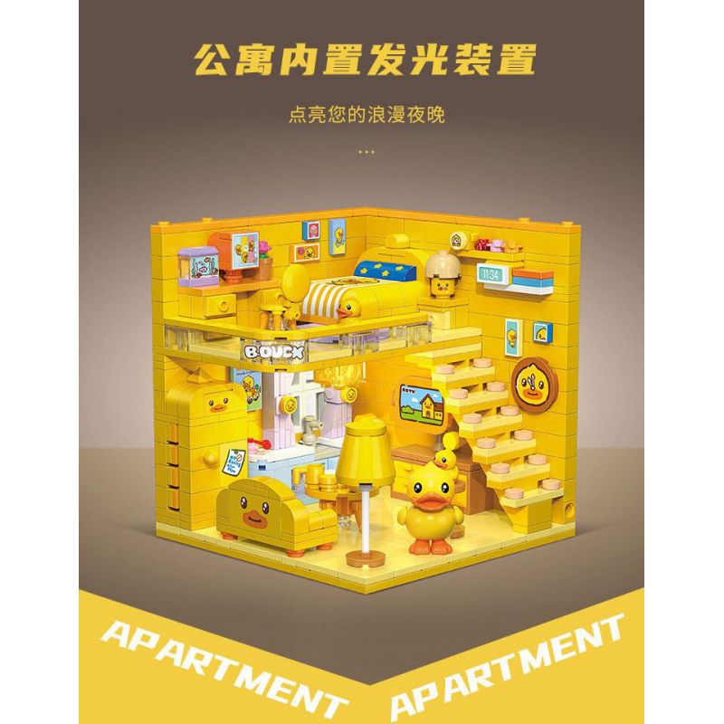 BALODY 21279 CĂN HỘ VỊT VÀNG NHỎ bộ đồ chơi xếp lắp ráp ghép mô hình Movie & Game Phim Và Trò Chơi 557 khối