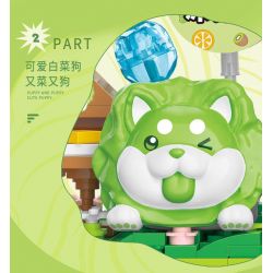 BALODY 21182 YÊU TINH RAU CỦ QUÁN TRÀ SỮA CHÓ BẮP CẢI NƯỚC UỐNG ĐÁ bộ đồ chơi xếp lắp ráp ghép mô hình 819 khối