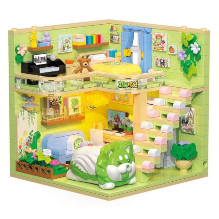BALODY 21183 PHÁP SƯ RAU CỦ CĂN HỘ CHÓ BẮP CẢI bộ đồ chơi xếp lắp ráp ghép mô hình 560 khối