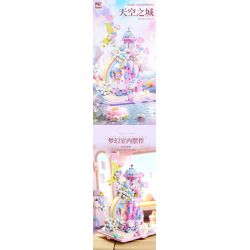 BEAUTY AND 13064 LÂU ĐÀI TRÊN BẦU TRỜI bộ đồ chơi xếp lắp ráp ghép mô hình CASTLE IN THE SKY 1388 khối