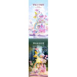 BEAUTY AND 13064 LÂU ĐÀI TRÊN BẦU TRỜI bộ đồ chơi xếp lắp ráp ghép mô hình CASTLE IN THE SKY 1388 khối