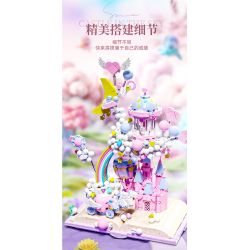 BEAUTY AND 13064 LÂU ĐÀI TRÊN BẦU TRỜI bộ đồ chơi xếp lắp ráp ghép mô hình CASTLE IN THE SKY 1388 khối