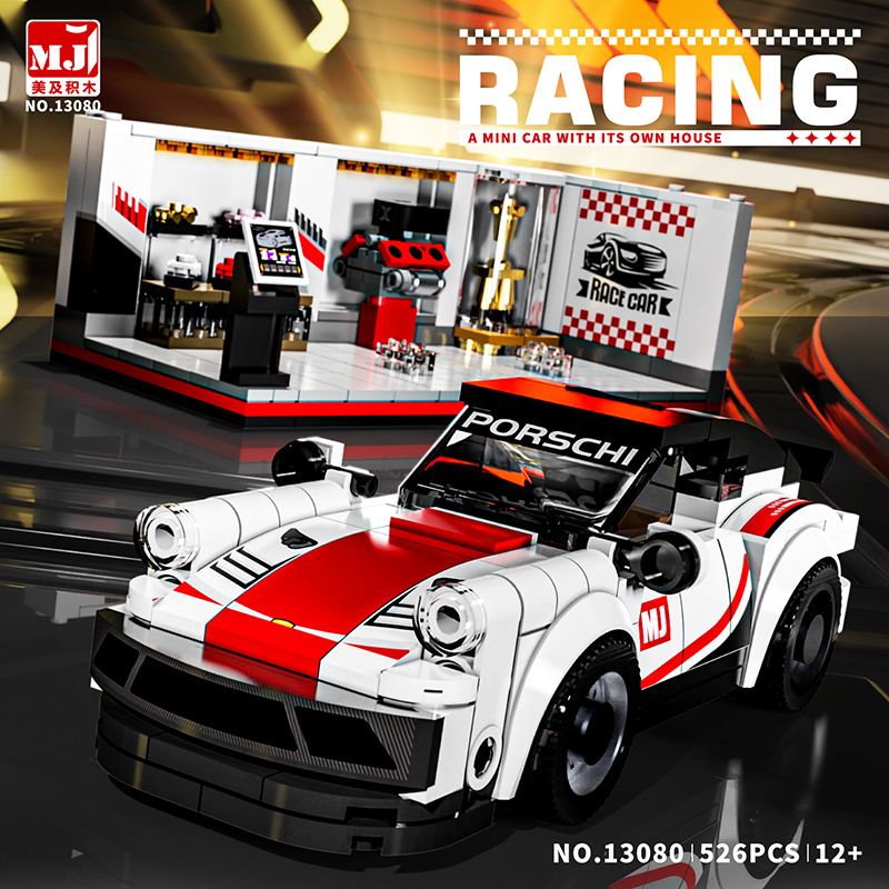 BEAUTY AND 13080 XE PORSCHE 911 6 CỬA bộ đồ chơi xếp lắp ráp ghép mô hình Speed Champions Racing Cars Đua Xe Công Thức 530 khối