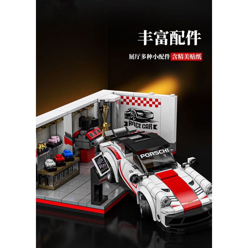 BEAUTY AND 13080 XE PORSCHE 911 6 CỬA bộ đồ chơi xếp lắp ráp ghép mô hình Speed Champions Racing Cars Đua Xe Công Thức 530 khối