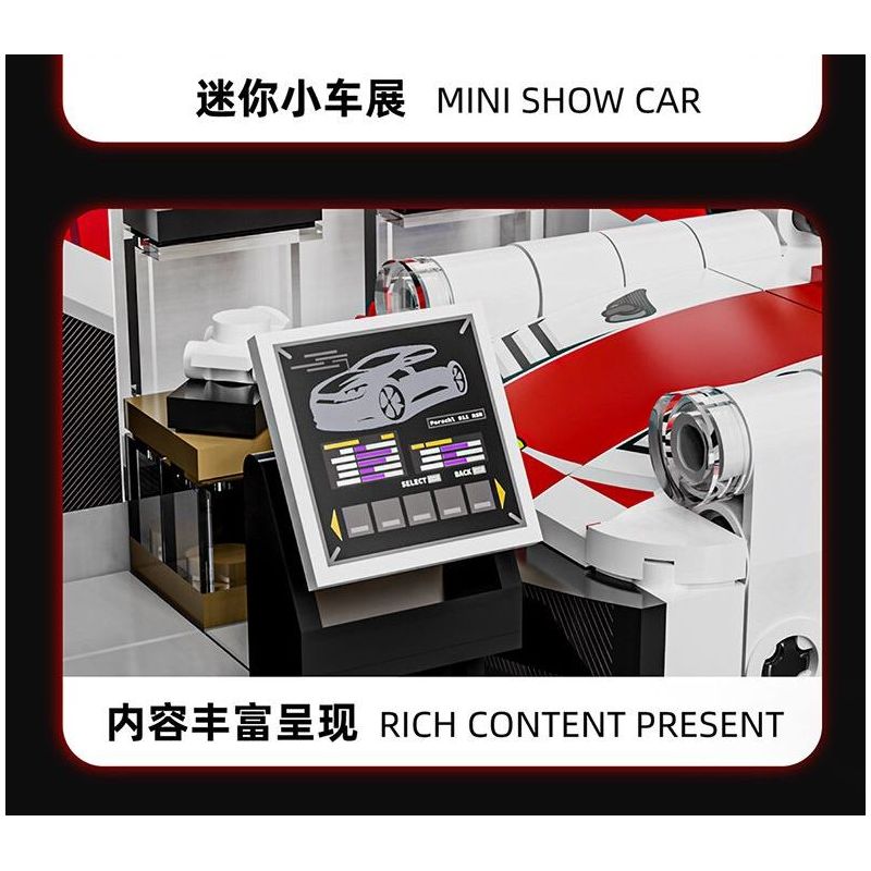 BEAUTY AND 13080 XE PORSCHE 911 6 CỬA bộ đồ chơi xếp lắp ráp ghép mô hình Speed Champions Racing Cars Đua Xe Công Thức 530 khối