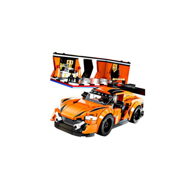 BEAUTY AND 13081 XE SÁU LƯỚI APOLLO bộ đồ chơi xếp lắp ráp ghép mô hình Speed Champions Racing Cars Đua Xe Công Thức 518 khối