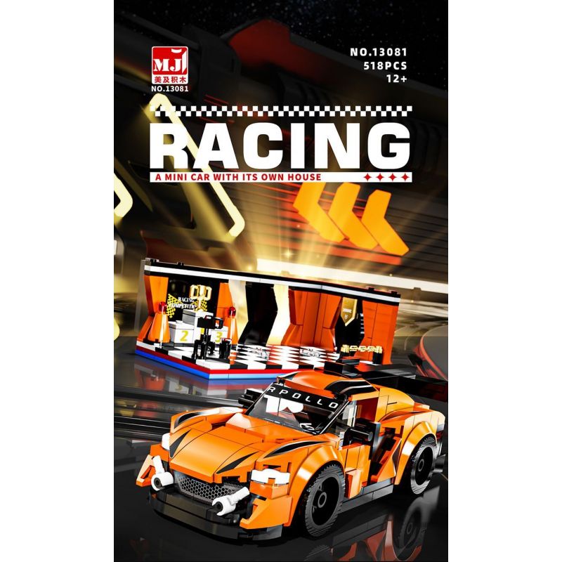 BEAUTY AND 13081 XE SÁU LƯỚI APOLLO bộ đồ chơi xếp lắp ráp ghép mô hình Speed Champions Racing Cars Đua Xe Công Thức 518 khối