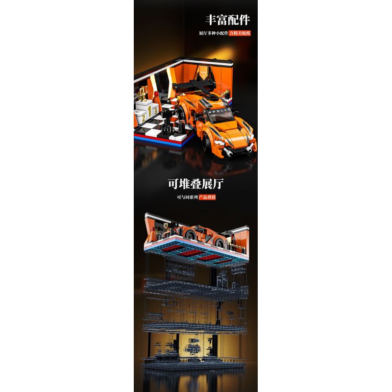BEAUTY AND 13081 XE SÁU LƯỚI APOLLO bộ đồ chơi xếp lắp ráp ghép mô hình Speed Champions Racing Cars Đua Xe Công Thức 518 khối