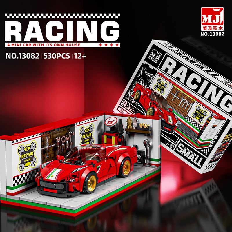 BEAUTY AND 13082 XE SÁU LƯỚI FERRARI bộ đồ chơi xếp lắp ráp ghép mô hình Speed Champions Racing Cars Đua Xe Công Thức 530 khối