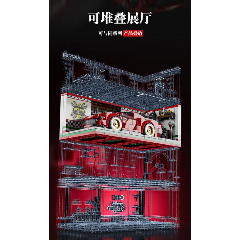 BEAUTY AND 13082 XE SÁU LƯỚI FERRARI bộ đồ chơi xếp lắp ráp ghép mô hình Speed Champions Racing Cars Đua Xe Công Thức 530 khối