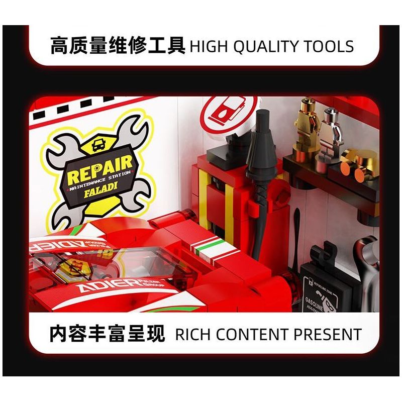 BEAUTY AND 13082 XE SÁU LƯỚI FERRARI bộ đồ chơi xếp lắp ráp ghép mô hình Speed Champions Racing Cars Đua Xe Công Thức 530 khối