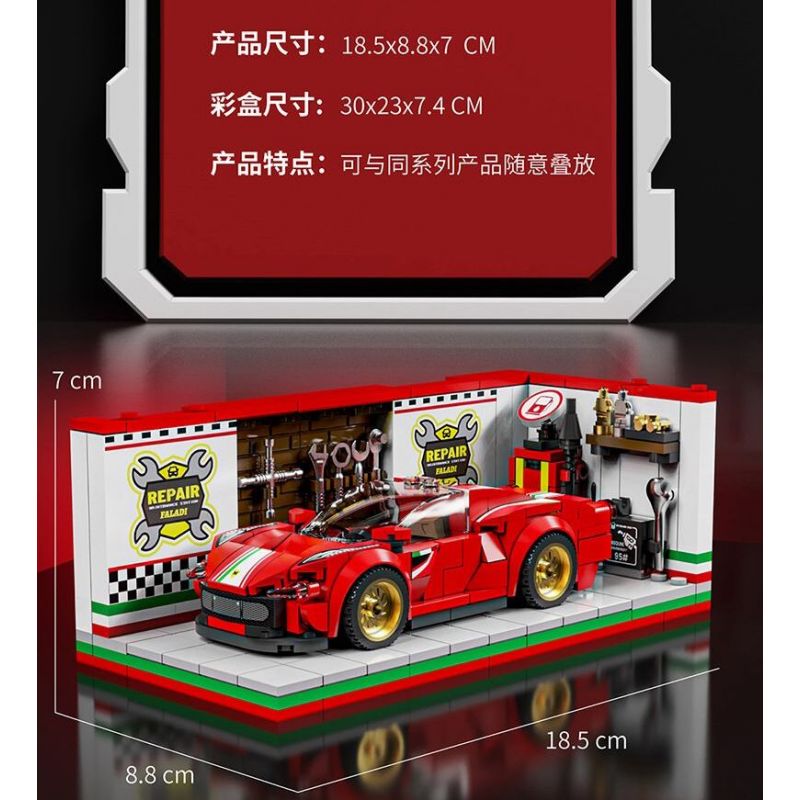 BEAUTY AND 13082 XE SÁU LƯỚI FERRARI bộ đồ chơi xếp lắp ráp ghép mô hình Speed Champions Racing Cars Đua Xe Công Thức 530 khối