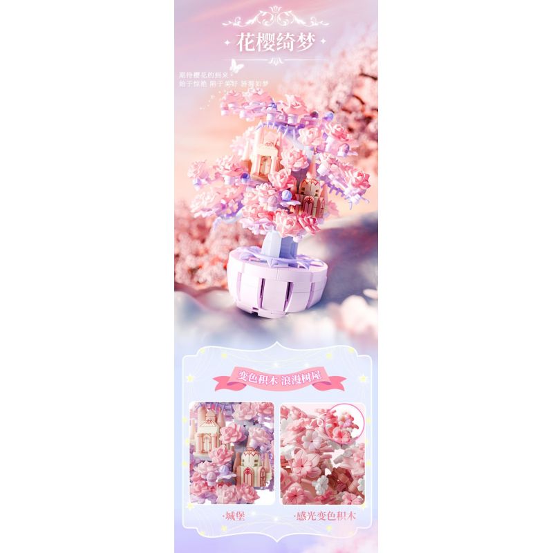 GEKKOSHA 802806 MÙA HOA ANH ĐÀO GIẤC MƠ bộ đồ chơi xếp lắp ráp ghép mô hình CHERRY BLOSSOM SEASON