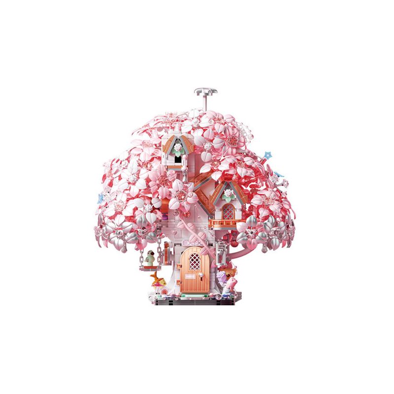 Lego Gekkosha 802808 Cherry Blossom Season Xếp hình lắp ráp ghép mô hình Mùa hoa anh đào: Xứ sở hoa anh đào rơi mộng mơ