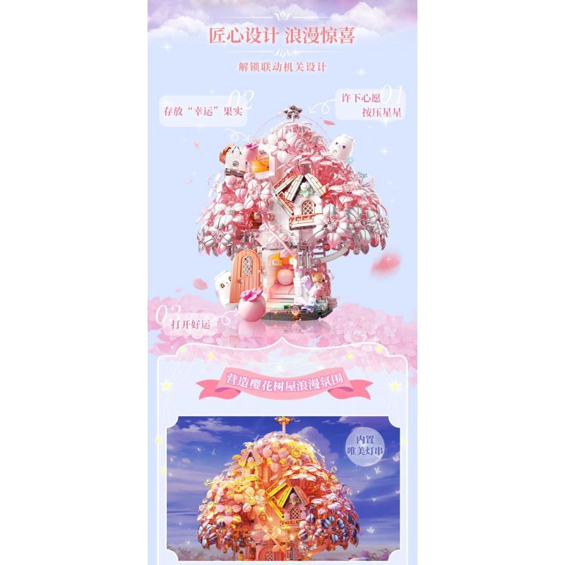 GEKKOSHA 802808 MÙA HOA ANH ĐÀO XỨ SỞ RƠI MỘNG MƠ bộ đồ chơi xếp lắp ráp ghép mô hình CHERRY BLOSSOM SEASON 1372 khối