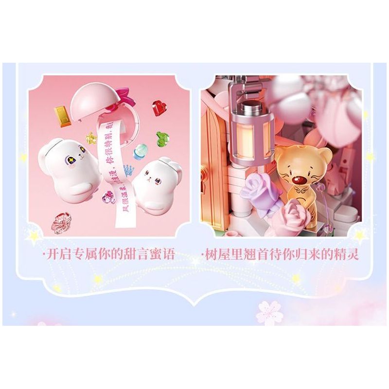 GEKKOSHA 802808 MÙA HOA ANH ĐÀO XỨ SỞ RƠI MỘNG MƠ bộ đồ chơi xếp lắp ráp ghép mô hình CHERRY BLOSSOM SEASON 1372 khối