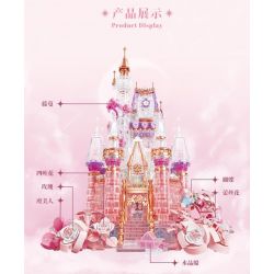 GEKKOSHA 804236 TINH VÂN HOA HỒNG bộ đồ chơi xếp lắp ráp ghép mô hình STAR MOON CASTLE 1728 khối