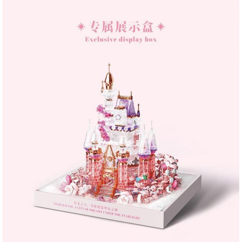 GEKKOSHA 804236 TINH VÂN HOA HỒNG bộ đồ chơi xếp lắp ráp ghép mô hình STAR MOON CASTLE 1728 khối