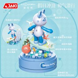 JAKI JK6257 6257 HỘP NHẠC STAR BEAR LƯỚT SÓNG TRONG KỲ NGHỈ bộ đồ chơi xếp lắp ráp ghép mô hình