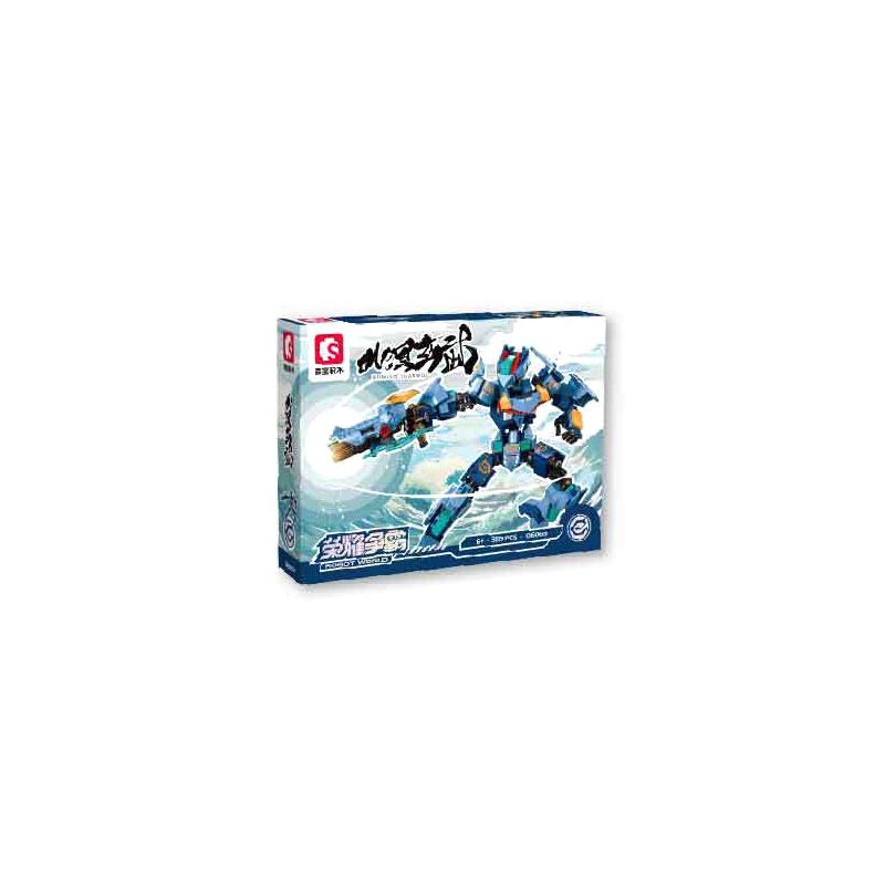 SEMBO 106063 VINH QUANG BÁ CHỦ TỨ THÁNH THÚ BẮC MINH HUYỀN VŨ bộ đồ chơi xếp lắp ráp ghép mô hình ROBOT WORLD 389 khối