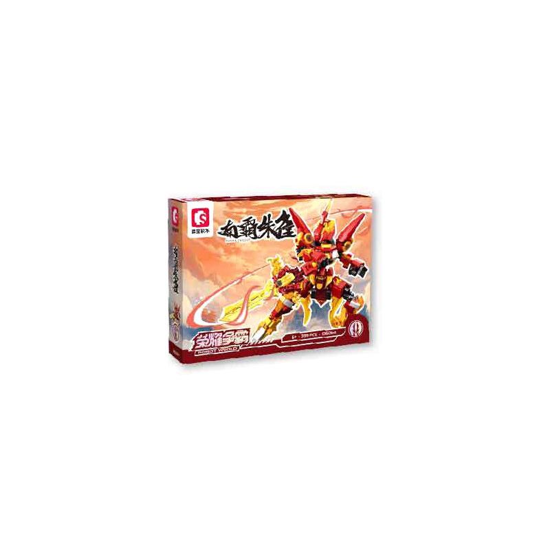 SEMBO 106064 VINH QUANG BÁ CHỦ TỨ THÁNH THÚ NANBA SUZAKU bộ đồ chơi xếp lắp ráp ghép mô hình ROBOT WORLD 395 khối