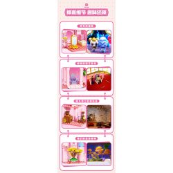 SEMBO 616202 616203 616204 616201 DỄ THƯƠNG TUYỆT VỜI LÂU ĐÀI HÀNH TINH CẢM XÚC 4 MÔ HÌNH TIỀN SẢNH GƯƠNG MA THUẬT TÌNH YÊU ĐỈNH HAOHAO NHÀ KÍNH HOÀNG GIA ĐAM MÊ LỚP HỌC TRUNG THỰC bộ đồ chơi xếp lắp ráp ghép mô hình Movie & Game Phim Và Trò Chơi 582 khối