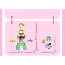 SEMBO 616205 CÔNG VIÊN GIẢI TRÍ TUYỆT VỜI VÀ DỄ THƯƠNG MÁY BAY QUAY bộ đồ chơi xếp lắp ráp ghép mô hình Movie & Game Phim Và Trò Chơi 811 khối