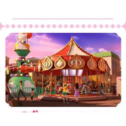 SEMBO 616206 CÔNG VIÊN GIẢI TRÍ TUYỆT VỜI VÀ DỄ THƯƠNG BĂNG CHUYỀN bộ đồ chơi xếp lắp ráp ghép mô hình Movie & Game Phim Và Trò Chơi 822 khối